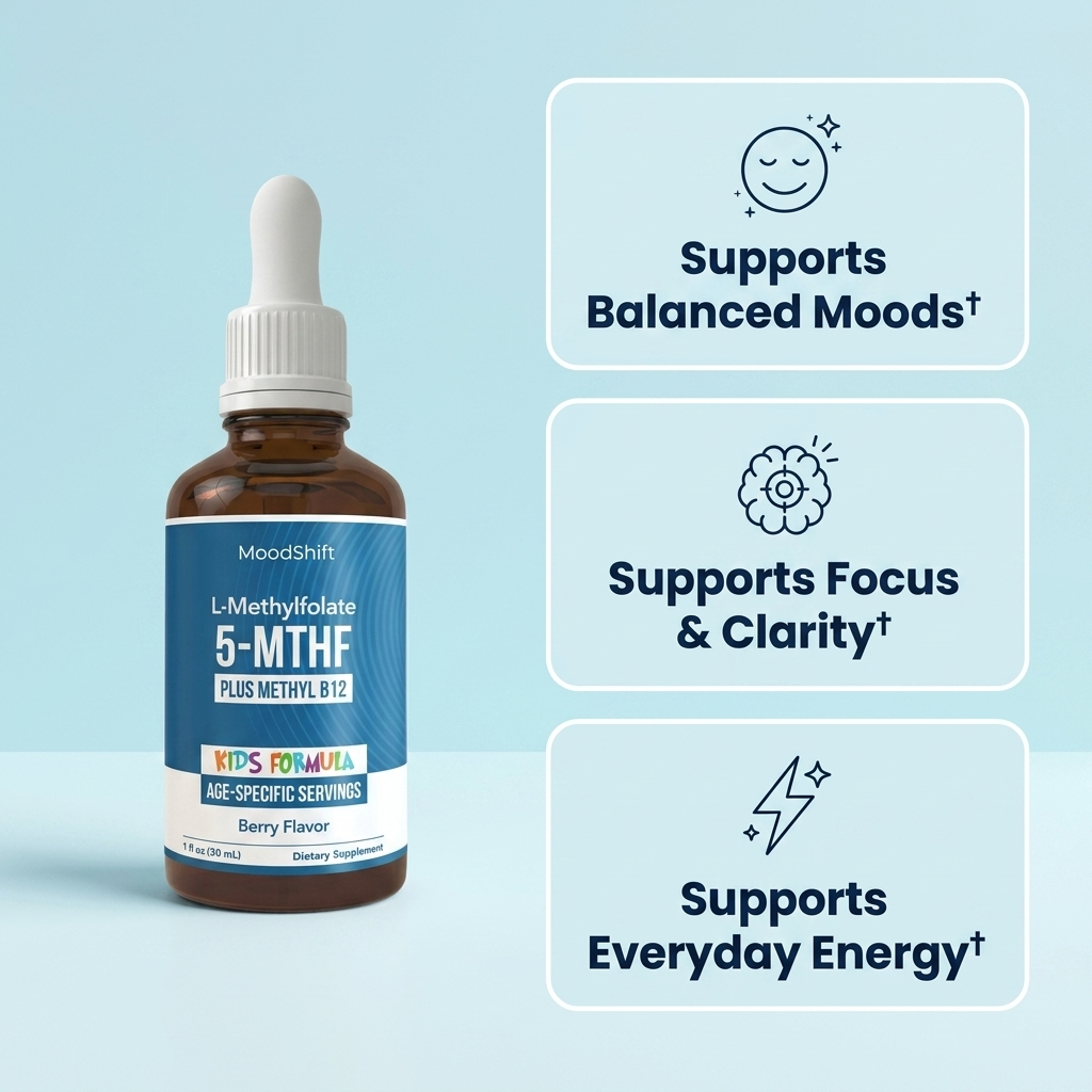 Active Folate + Methyl B12 Drops for Kids